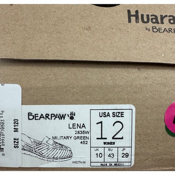 Huaraches by BearPaw Womens Leather Slip On Sandals Military Green 12 - Picture 16 of 16